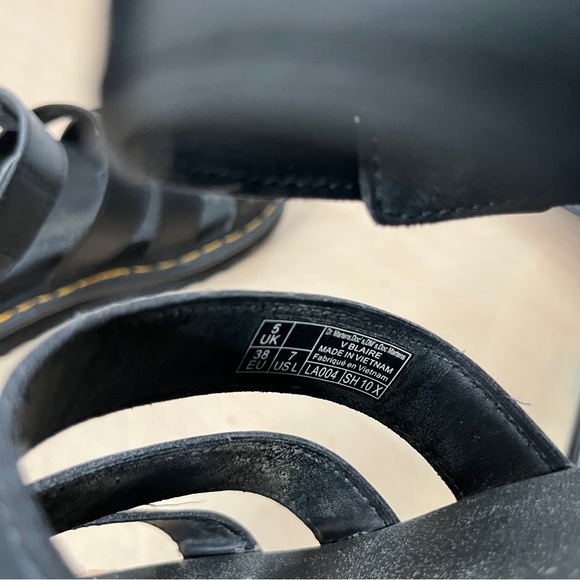 Dr. Martens Black Vegan Blaire Women's Felix Gladiator Sandals Women's 7 - Picture 10 of 11